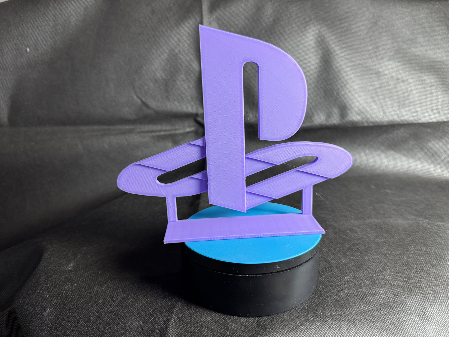 3D Printed PlayStation Logo (with rotating stand)