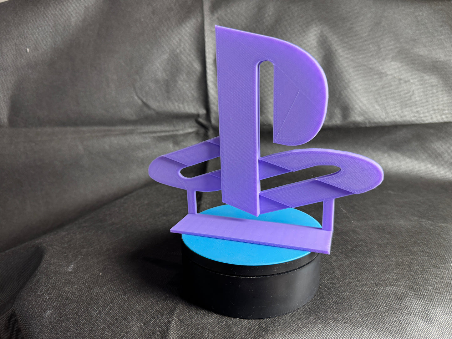 3D Printed PlayStation Logo (with rotating stand)