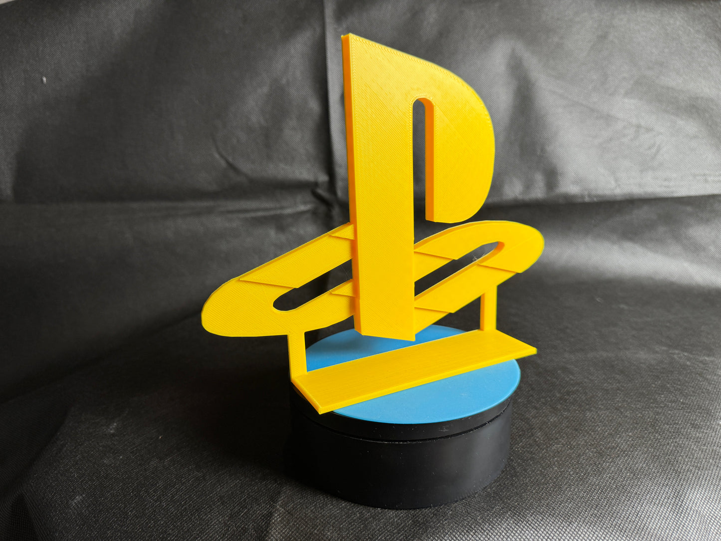 3D Printed PlayStation Logo (with rotating stand)