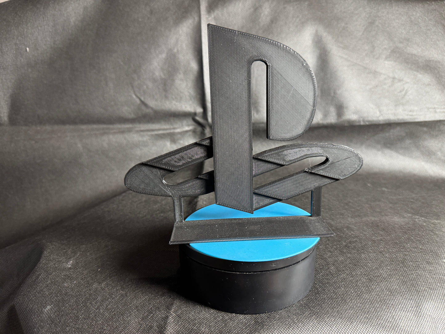 3D Printed PlayStation Logo (with rotating stand)