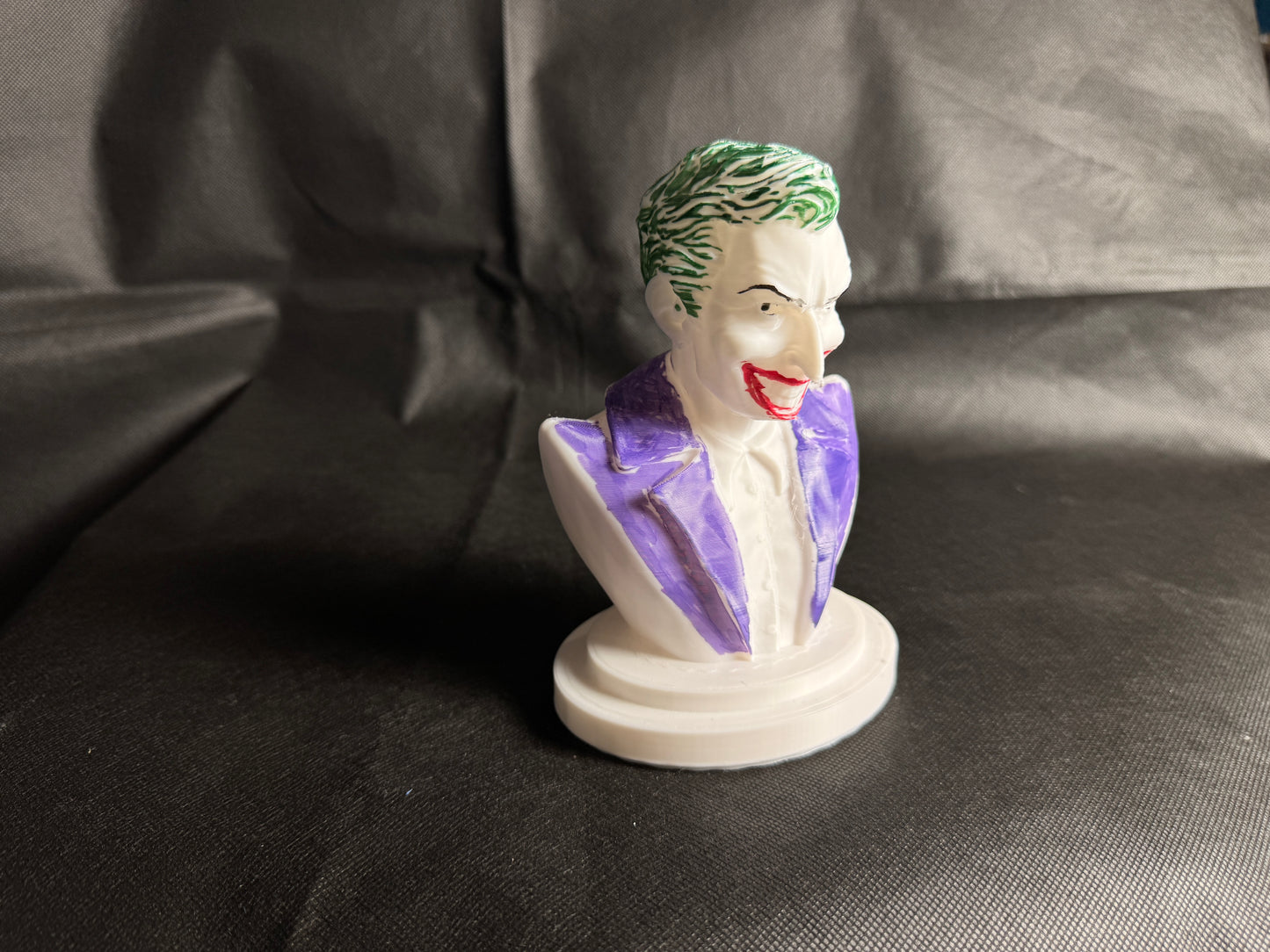 The Joker โ Hand-Painted 3D Printed Model Bust