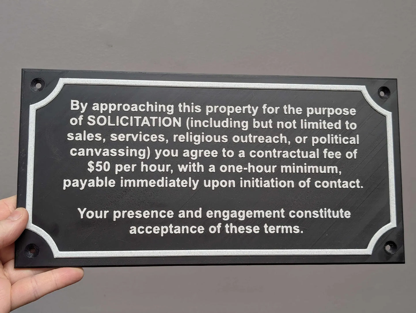 Funny “No Soliciting” Sign