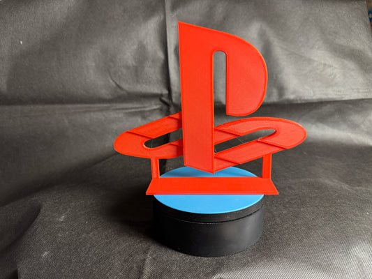3D Printed PlayStation Logo (with rotating stand)