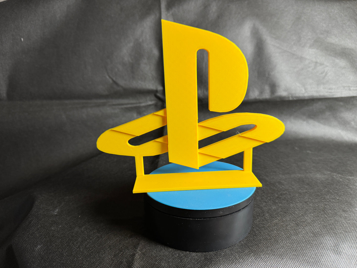 3D Printed PlayStation Logo (with rotating stand)