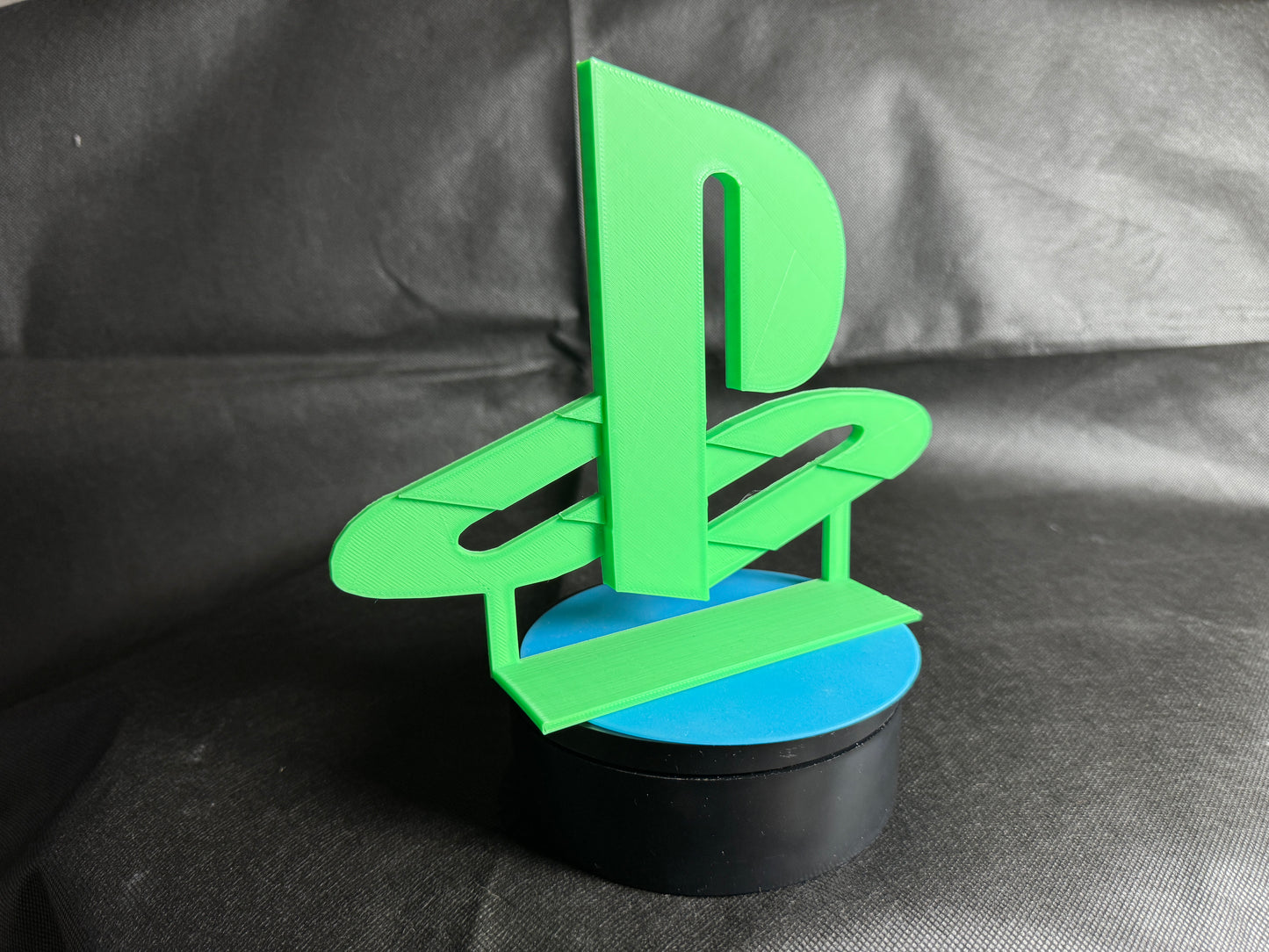 3D Printed PlayStation Logo (with rotating stand)